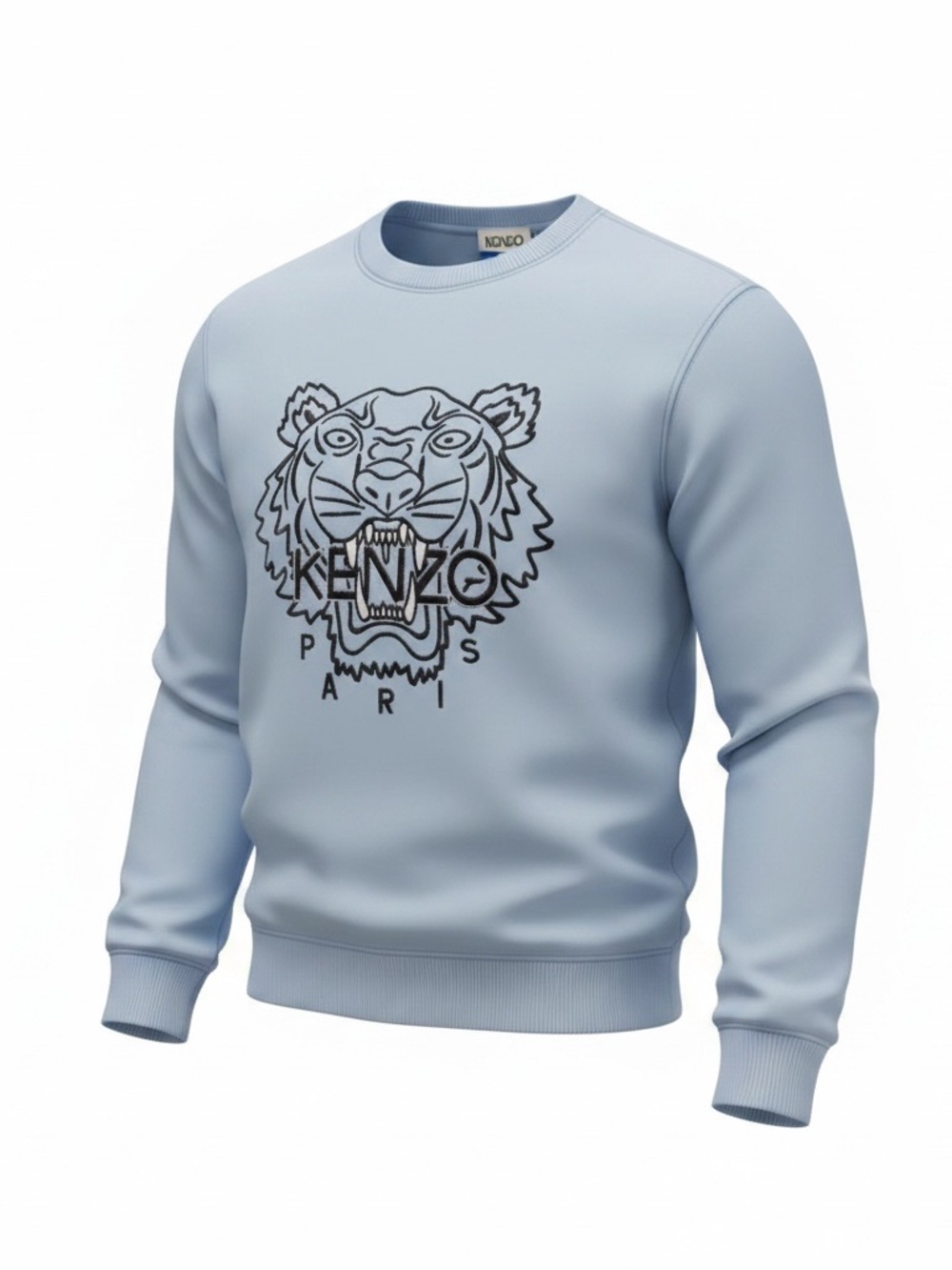 Kenzo Light Blue Tiger Crest Crewneck Sweatshirt